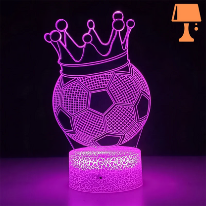 lampe de chevet ballon foot violette