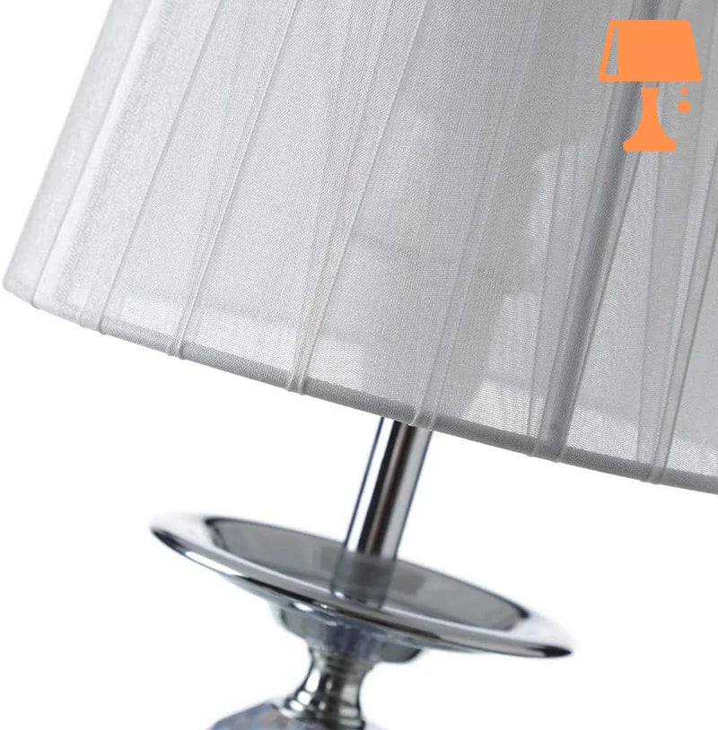 lampe de chevet baroque argent abat-jour