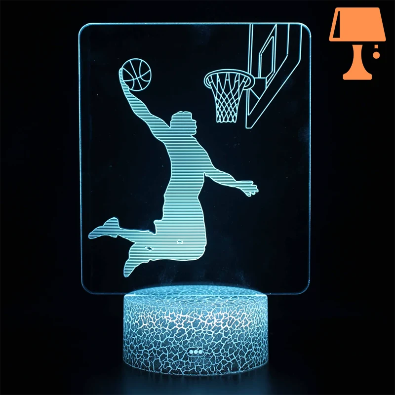 lampe de chevet basketball bleu