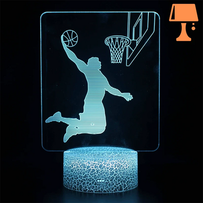 lampe de chevet basketball bleu