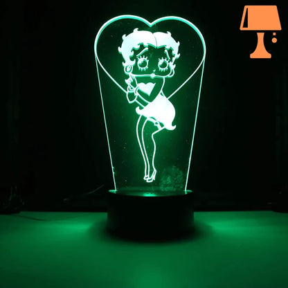 lampe de chevet betty boop vert