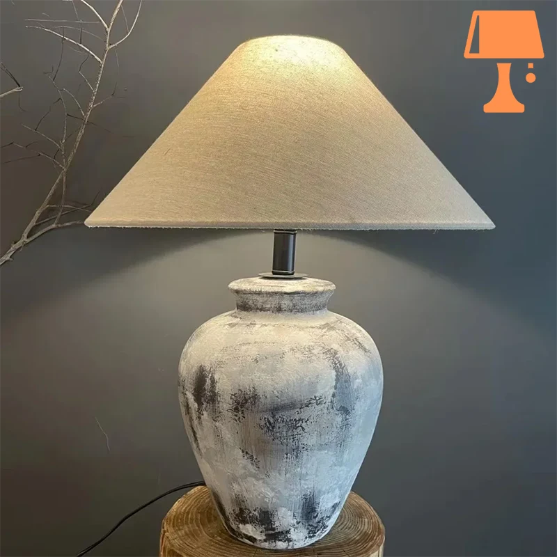 lampe de chevet blanc et gris originale