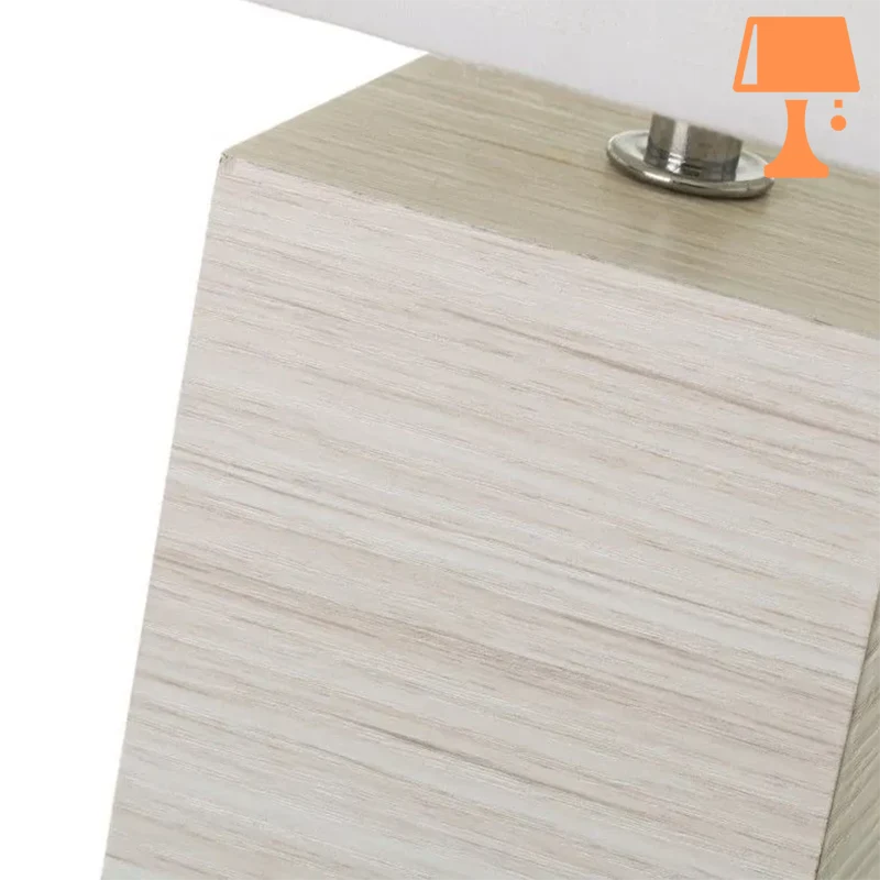 lampe de chevet blanche bois base