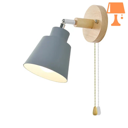 lampe de chevet blanche et grise avec fil