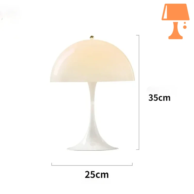 lampe de chevet blanche métal pied