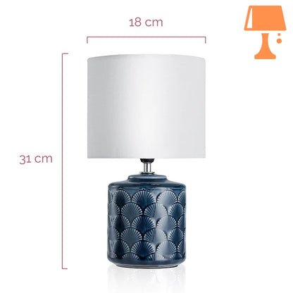 lampe de chevet bleu nuit mesure