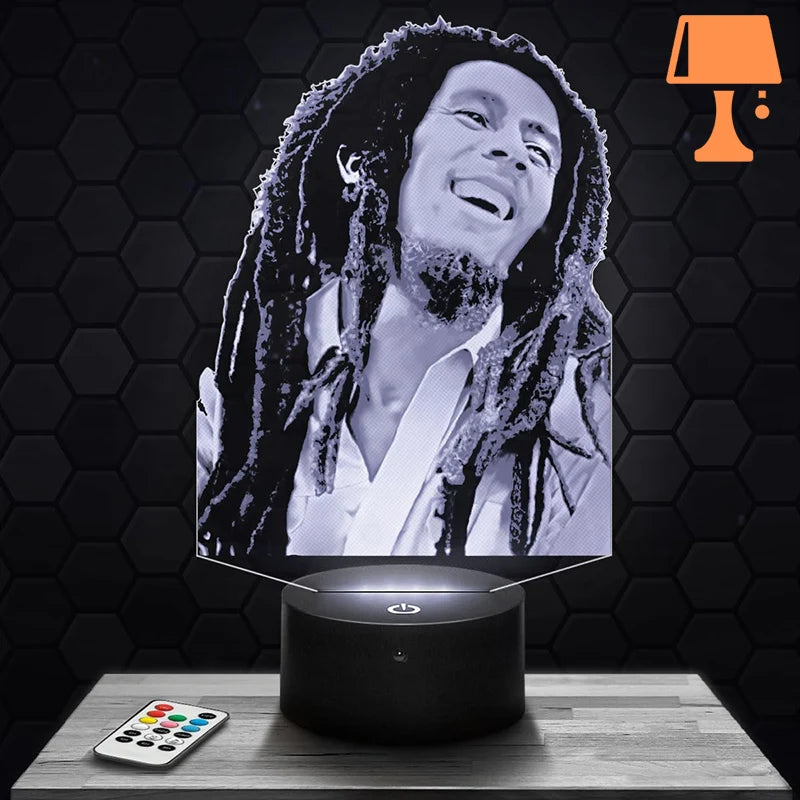 lampe de chevet bob marley design