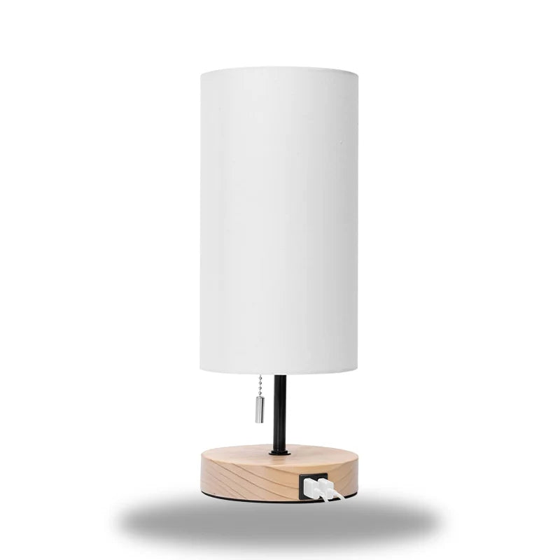 lampe de chevet bois blanc