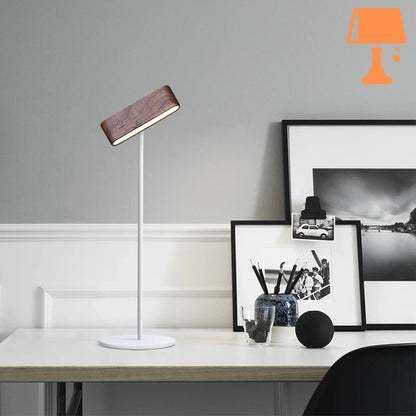 lampe de chevet bois et metal noir bureau