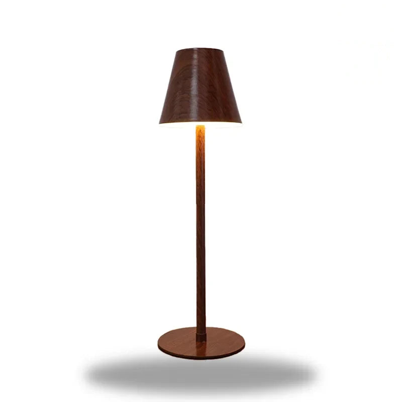 lampe de chevet bois fonce