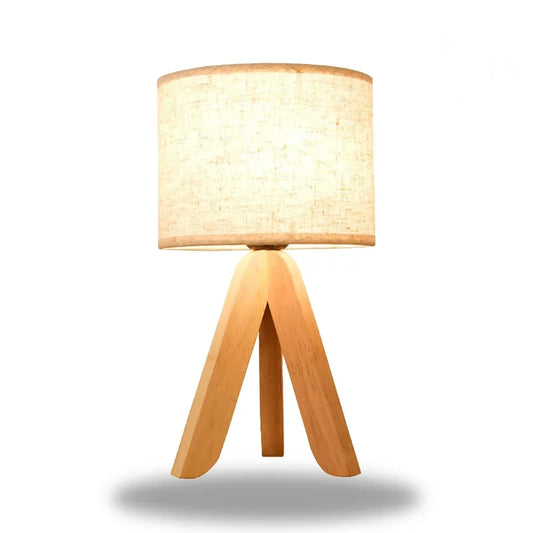 lampe de chevet bois trepied