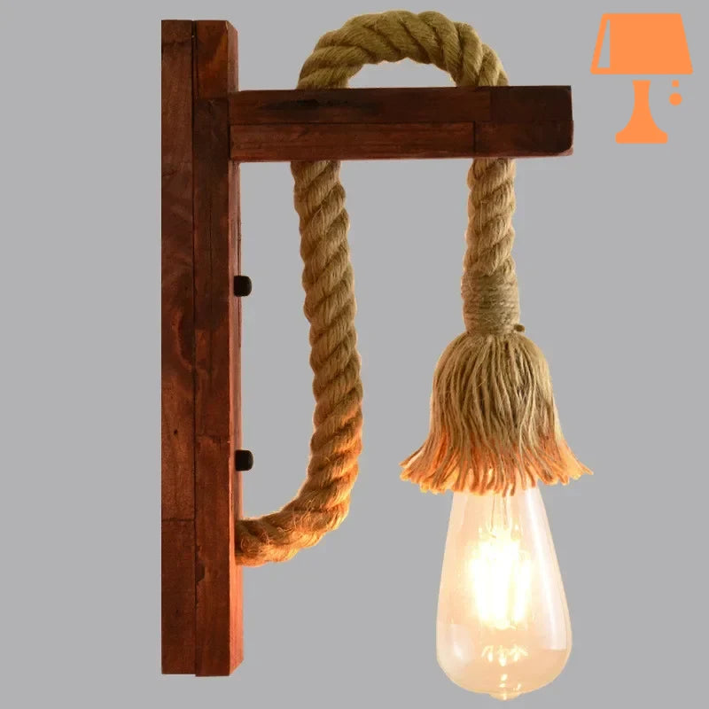 Lampe de Chevet Bord de Mer bois foncé