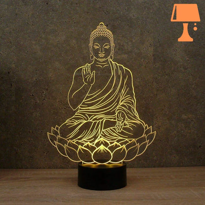 lampe de chevet bouddha méditation