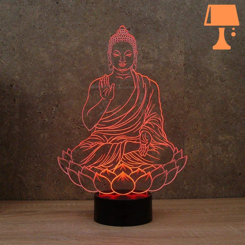 lampe de chevet bouddha rouge