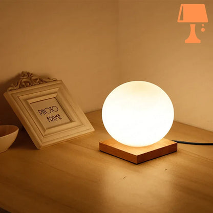 lampe de chevet boule blanche originale