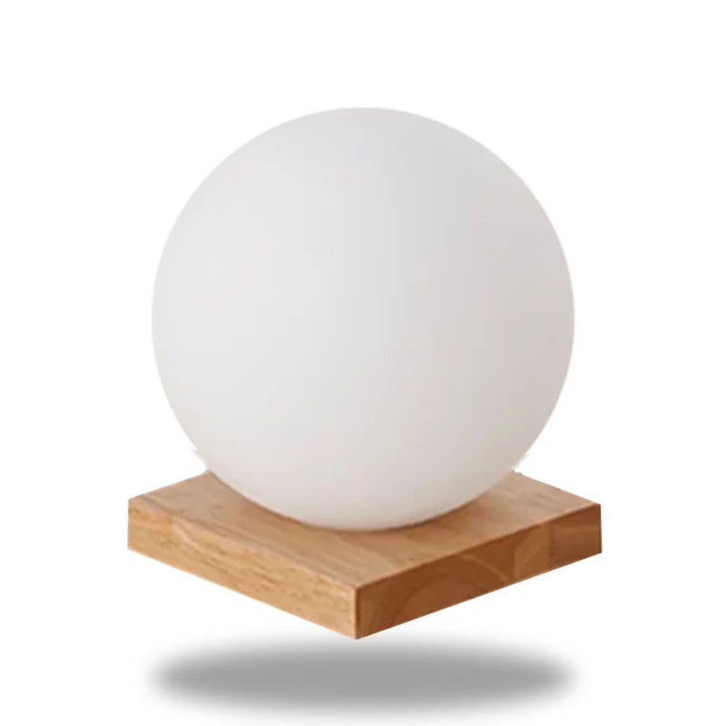 lampe de chevet boule blanche