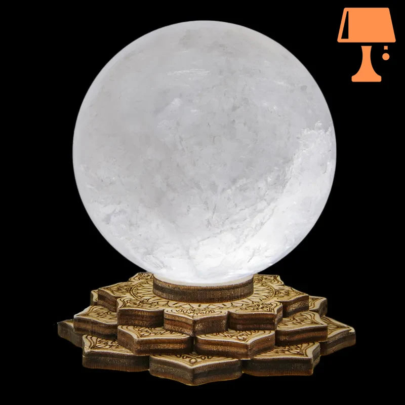 lampe de chevet boule de cristal lune