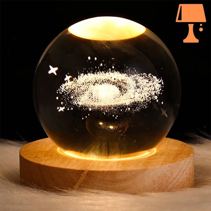 lampe de chevet boule verre solide