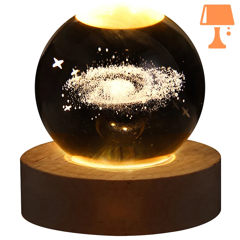 lampe de chevet boule verre voie lactée