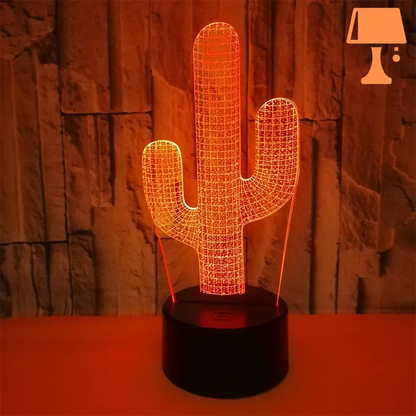 lampe de chevet cactus 3d