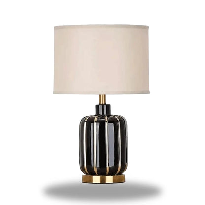 lampe de chevet ceramique noir design