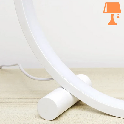 lampe de chevet cercle blanc base