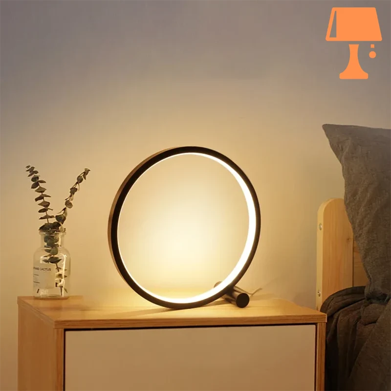 lampe de chevet cercle led chambre