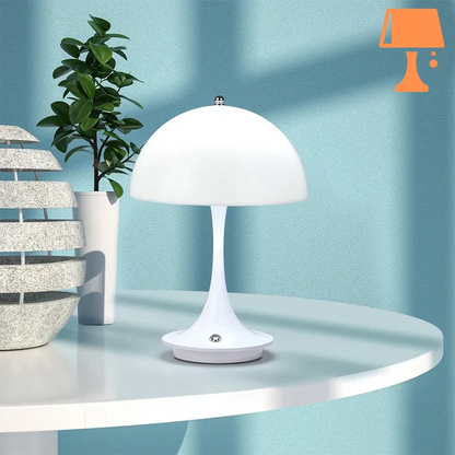 Lampe de Chevet Originale Champignon Design Blanc