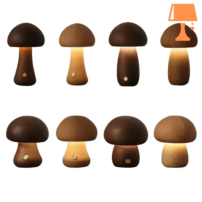 lampe de chevet champignon style