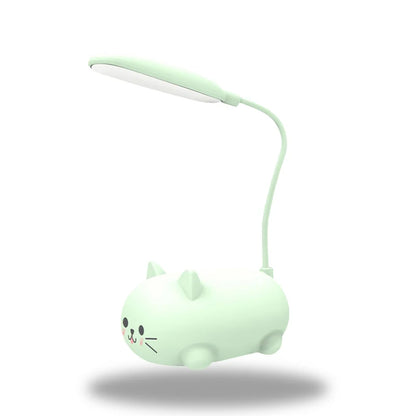 Lampe de Chevet Enfant Chat Vert