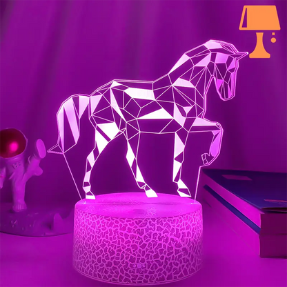 lampe de chevet cheval rose