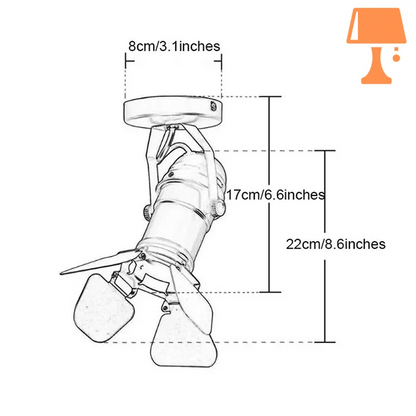 lampe de chevet cinéma mesure petite