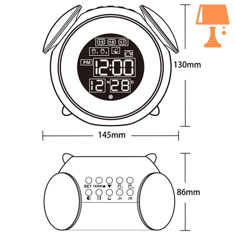 lampe de chevet circulaire mesure