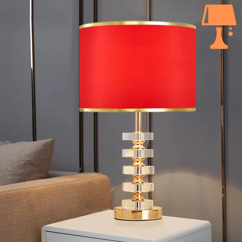 lampe de chevet classique chic rouge