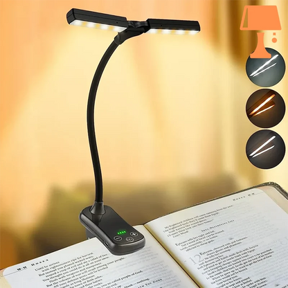 lampe de chevet clip allumee