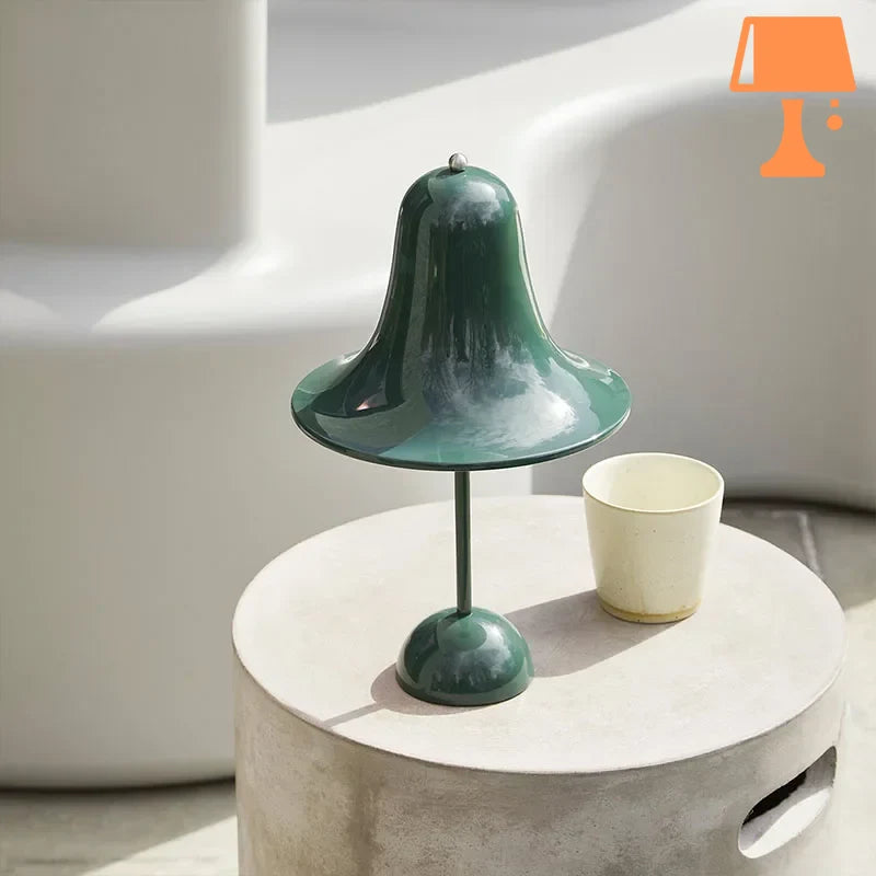 lampe de chevet cloche verte design