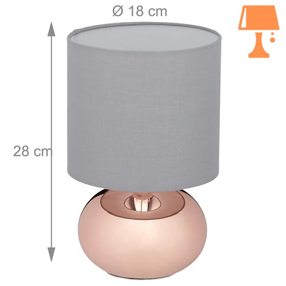 lampe de chevet cuivrée mesure