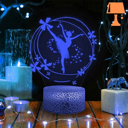 lampe de chevet danseuse bleu