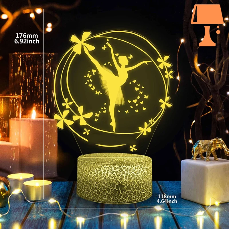 lampe de chevet danseuse jaune