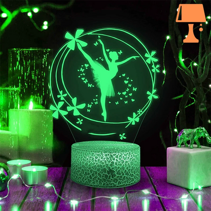 lampe de chevet danseuse vert