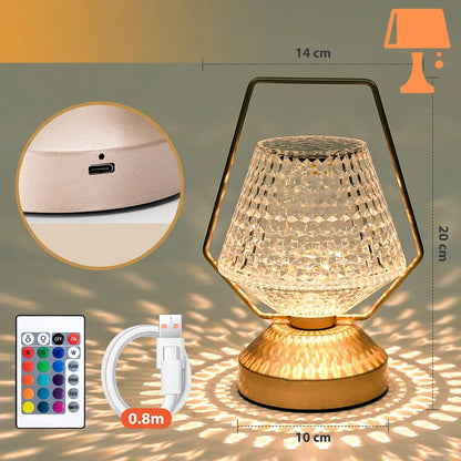 lampe de chevet diamant mesure