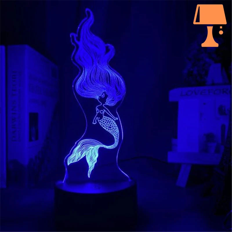 lampe de chevet disney princesse sirène