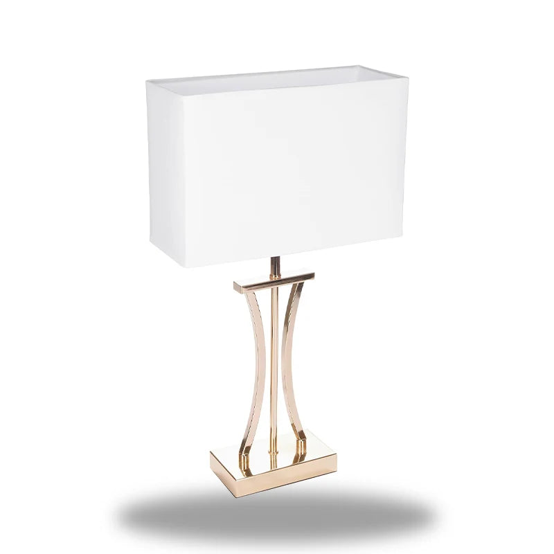 lampe de chevet dore blanc