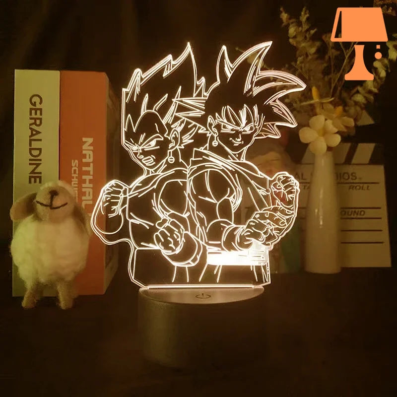 lampe de chevet dragon ball son guku et vegeta