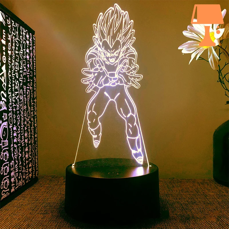 lampe de chevet dragon ball vegeta super sayan