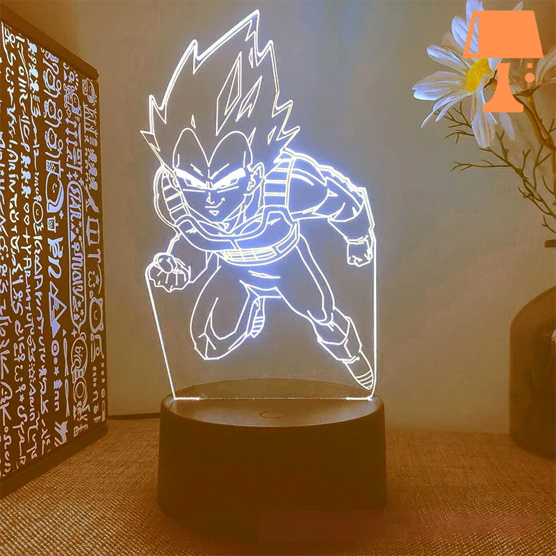 lampe de chevet dragon ball vegeta 3D