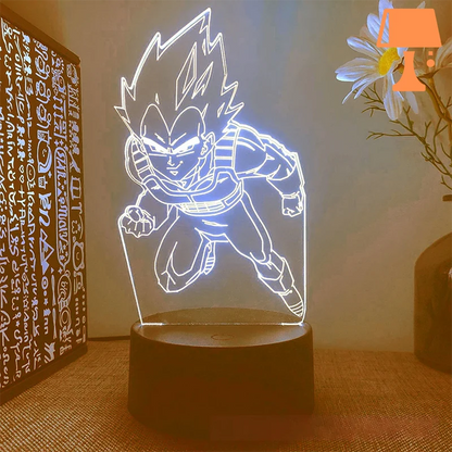 lampe de chevet dragon ball vegeta 3D