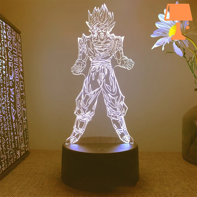 lampe de chevet dragon ball goku transformation