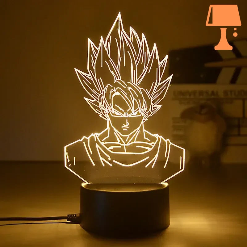 lampe de chevet dragon ball son goku super sayan