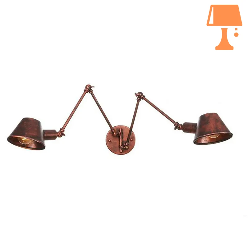 lampe de chevet en applique bronze